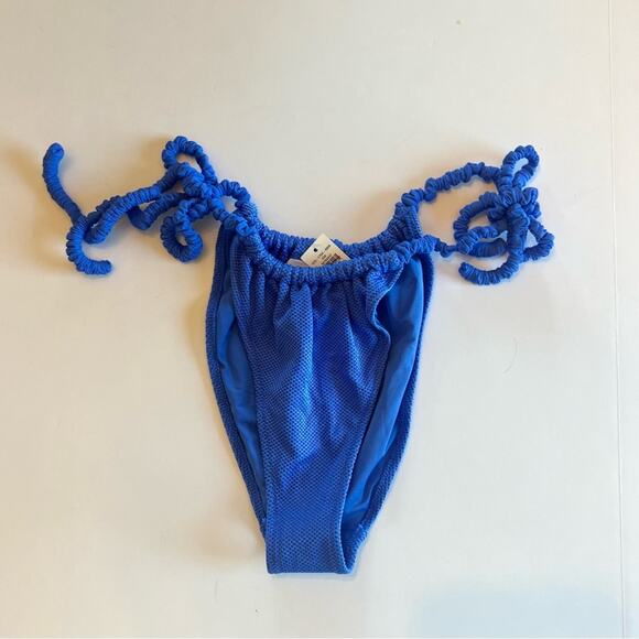 aerie Other - Aerie Cheekiest Blue Textured Swim Bottoms